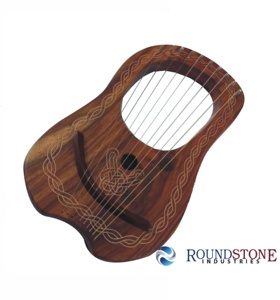 Lyre Harp 10 Dây Được Chạm Khắc Bằng Gỗ Hồng Sắc Và Gỗ Phong Chất Lượng Cao + Khóa Điều Chỉnh & Túi Đựng Nhạc Cụ - Product Image 4