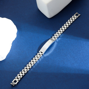 <span class=keywords><strong>Bracelet</strong></span> en acier inoxydable incurvé gravé au laser pour hommes, en titane, motif tulipe, personnalisable, vente en gros - Product Image 5