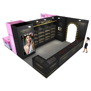 Stand de exposición Stand de <span class=keywords><strong>Expo</strong></span> con sistema modular Servicio de diseño personalizado Stand de <span class=keywords><strong>Expo</strong></span> de 4x6m con logotipo y gráficos personalizados - Product Image 2