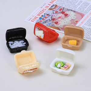 Scatole Porta Pranzo Miniatura a Forma di Gatto, Decorazioni in Resina, Artigianato per Mini Cucina, Simulazione Cibo - Product Image 2