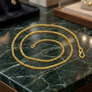 Wholesale 14K18K24K Micron Gold Plated Beaded Chain Necklaces, Modern Chain Design, Fashion Chains Necklaces, Brass Gold Chain. - Product Image 3