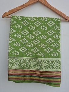 Handmade Wooden Block Printed <b>Sarongs</b>, Pareos & Scarves Lightweight Cotton Women’s Beachwear for Summer & Resort - Product Image 6