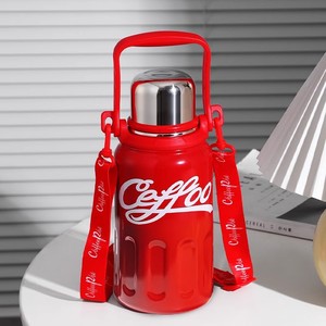 Coffeepaw Stainless Steel Thermos 1000ml Large Capacity Insulated Water Bottle Portable Direct Drinking Cup For Women Gift - Product Image 1