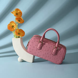 Bolso de Piel de Avestruz para Mujer 2025, Moderno, de Mano y Bandolera, con Forma Cuadrada, Duradero, de Piel Genuina - Product Image 2