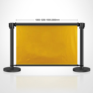 Piquet de queue de théâtre poteau de barrière noir avec paperasse multifonctionnel magasin de contrôle des foules hôtel barrière file d'attente en ligne - Product Image 1