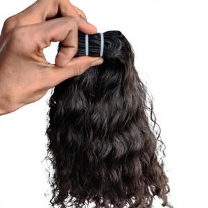 Venta al por mayor cutícula alineada libre de químicos indio Raw Virgin Kinky Curly Extensiones de cabello humano Afro Wave Styles Vietnamese Curl - Product Image 1