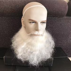 Qingdao Modern <strong>Hair</strong> Wholesale Realistic Short <strong>Yak</strong> Lace Santa Claus Beard with Mustache Blend <strong>Hair</strong> Product - Product Image 4