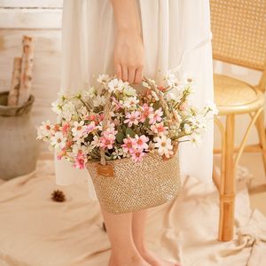Nouvelle conception de fleurs artificielles populaires, bouquet de cinq petites fleurs sauvages, décoration de mariage, décoration de bureau à domicile, décoration de fête de jardin - Product Image 5