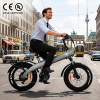 Vélo Électrique Tout-Terrain 750W à Pneus Larges, 20 Pouces, pour Ville et Route, Vélo Électrique de Montagne 48V pour Adultes, Vélo à Assistance Électrique Tout-Terrain Longue Portée