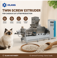 Machine extrudeuse de litière absorbante pour chats, moteur PLC, acier inoxydable 304, ligne entièrement automatique haute capacité, marque XILANG, 56 kW