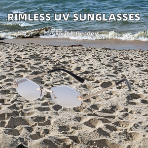 Gafas de Sol Europeas Americanas sin Marco con Protección UV400 para Unisex, Forma Cuadrada Versátil, Diseño de Moda sin Maquillaje, Modelo JJ518 - Product Image 2