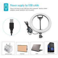 Luminaire annulaire led réglable à intensité modulable, 10 pouces/26cm, éclairage annulaire pour téléphone, pour photographie en direct, à bas prix