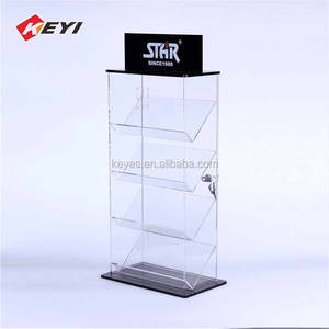 Hiện đại thân thiện với môi <span class=keywords><strong>Acrylic</strong></span> Countertop hiển thị hộp bán lẻ thuốc lá Tủ hiển thị Rack với khóa - Product Image 6