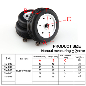 TM Bánh Xe Cao Su Bán Buôn <span class=keywords><strong>D40</strong></span> Cho Đồ Chơi Điều Khiển Từ Xa Chạy Bằng Điện Phụ Kiện Máy Bay - Product Image 5