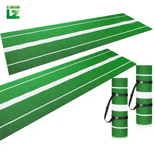 Factory Custom 3*10FT Rubber Bottom Anti Slip Mat Artificial Grass Soccer Baseball Softball Batting Mat Non-Slip Grass Mat