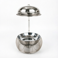 Plat de service de luxe doré 8L en acier inoxydable, chauffe-plats de buffet, équipement de restauration, chauffage à l'alcool, pour mariages et réceptions