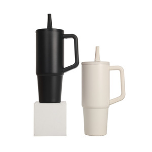 Simple 30oz <b>Double</b>-<b>walled</b> Insulated Tumbler Leak-proof Foldable Spout With Handle Travel <b>Mug</b> - Product Image 4