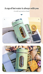 Bouteille d'eau en verre givré coloré à changement de couleur avec couvercle, personnalisable avec logo, vente en gros - Product Image 3