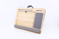 Mobilier de bureau OEM multifonctionnel en bambou pour ordinateur, table d'étude portable pour enfants avec support pour téléphone