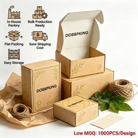 Boîtes d'emballage pliables en papier kraft écologique personnalisées avec logo pour coffrets cadeaux de bombes de bain et savons, idéales pour les petites entreprises.