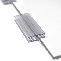 Profil transparent de polycarbonate de PVC de couleur claire pour le connecteur d'angle en verre de glaçage de verre de séparation de balcon