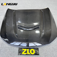 LANGyu 2020+ Accessoires Extérieurs Systèmes de Carrosserie Automobile Capot Avant en Fibre de Carbone Sèche Style V pour Cadillac CT4-V Cache Moteur