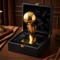Trophée de basket-ball en métal NBA sur mesure, grand trophée doré Larry O'Brien pour la reconnaissance sportive des entreprises