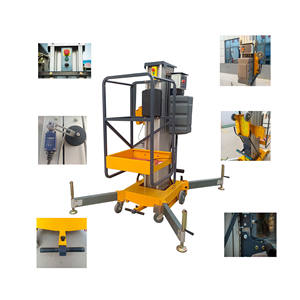 Piattaforma di Lavoro Aerea Verticale Idraulica Monocolonna Portatile in Lega di Alluminio, Capacità 150kg, Altezza 6-12m - Product Image 2