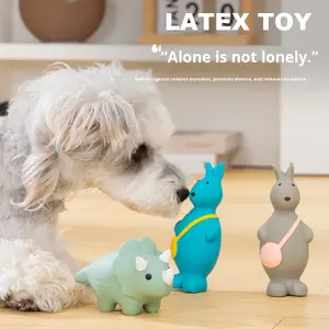 Jouet pour chien en latex naturel Lai Paifu en forme <span class=keywords><strong>de</strong></span> dinosaure avec fonctions <span class=keywords><strong>de</strong></span> nettoyage et <span class=keywords><strong>de</strong></span> broyage des dents et <span class=keywords><strong>de</strong></span> production sonore - Product Image 1