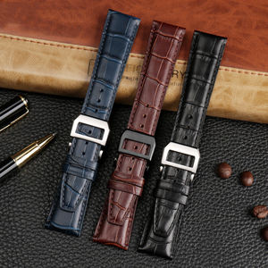 <span class=keywords><strong>Bracelet</strong></span> de <span class=keywords><strong>montre</strong></span> en <span class=keywords><strong>cuir</strong></span> véritable 20mm 22mm pour Portugal 7/Pilot Botao Fino Mark 18 Series Homme Noir Bleu <span class=keywords><strong>Marron</strong></span> - Product Image 4