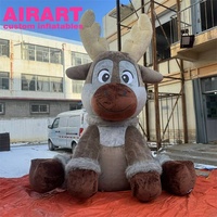 Modèle Olaf de bonhomme de neige de personnage de dessin animé gonflable en peluche, mascotte gonflable personnalisée de cerf de Noël pour l'affichage professionnel