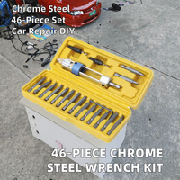 Kit d'outils de réparation multifonctionnel en acier chromé industriel de 20 pièces, clé à douille, tournevis à cliquet, OEM pour la réparation automobile