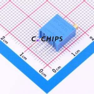 Resistencia Ajustable/Potenciómetro PV36W502C01B00 SIP-3P, Resistencia de 9.6x5mm, 5kOhm, 10%, 500mW, 100ppm ℃ - Product Image 1