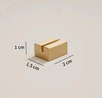 Porte-cartes en laiton personnalisable de 2 cm, support vertical pour messages et étiquettes, organisateur de bureau avec option de taille personnalisée