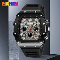 Skmei 2305 Montre de Marque Meilleure Vente Luxe Six Aiguilles Style Sport Montre-Bracelet Gel Silicone Étanche 3ATM Montre à Quartz Homme