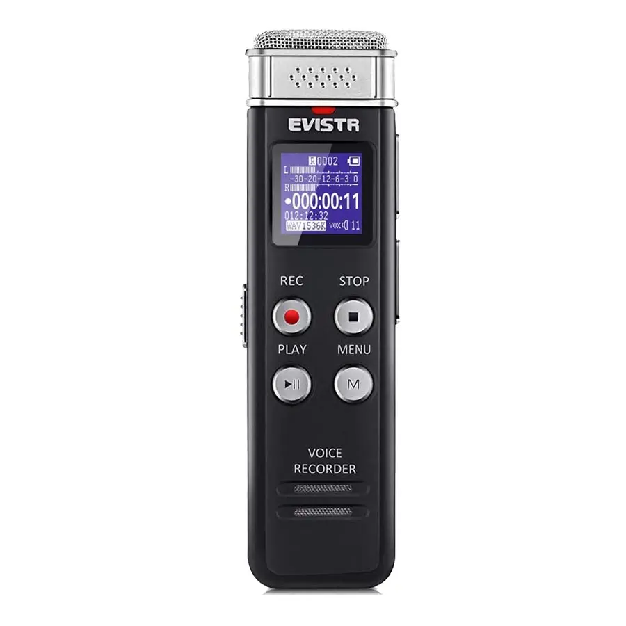 Gravador de voz da movimentação do flash de amazon prova, aparelho de gravação wav 8gb, dictaphone estéreo para leituras
