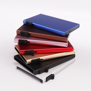 Anti-theft ID Credit Card Holder Porte Carte Thin Aluminium Metal Wallets Pocket Case Business Bank Women Men Credit Card Box
