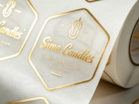 Autocollants personnalisés de qualité supérieure en feuille d'or transparente - Étiquettes autocollantes transparentes en PET pour bougies, cosmétiques et parfums d'intérieur