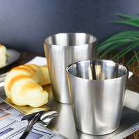 Tasses en métal de 6 oz à double paroi isolées sous vide, mugs de camping, verres à eau, tasses réutilisables en acier pour barbecue et fêtes à domicile