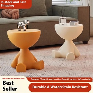 Simple en plastique grand ménage salon canapé Table <span class=keywords><strong>d</strong></span>'appoint multifonction petit support de rangement Table basse mobile Style crème - Product Image 3
