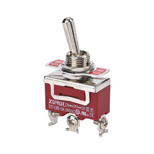 สวิตช์แบบกดโยก XURUI สำหรับ UL TUV CE รับรองมาตรฐาน 20A 120V แบบขั้วเดียวสองทาง เปิด-ปิด-เปิด ผลิตจากพลาสติก สำหรับงานไฟฟ้า 1122 - Product Image 1