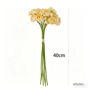 Fleurs artificielles de renoncules en gros directement de l'usine, fausses fleurs de <span class=keywords><strong>camélia</strong></span> pour la décoration de fond mural de mariage - Product Image 6