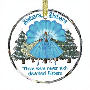 Decorazione Natalizia GOSSBY 'Coppia di Sorelle Migliori Amiche' Bianca 2025, Ornamento 'Non Esistono Mai State Simili Sorelle Devote' da Appendere all'Albero di Natale - Product Image 1