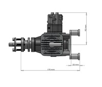 DLE60 Modèle Essence 60CC Moteur Double Cylindre pour Avion RC à voilure Fixe