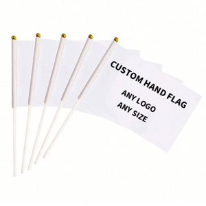 Bandera de Mano de Poliéster Personalizada de Alta Calidad, Premium, para Animar, Disponible al por Mayor para Pedidos en Grandes Cantidades con Logotipo Personalizado - Product Image 5