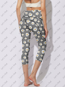 Leggings a Vita Alta con Stampa ad Acquerello Personalizzata per Ragazze, Vendita all'Ingrosso, Casual e Sportivi per Donne - Product Image 3