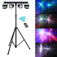 Kit d'éclairage DJ portable 60W pour voiture, système de bar disco, effets LED RGBW, lumières Derby pour événements de mariage