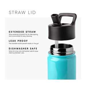 32oz 40oz 64oz Logo personnalisé large ouverture double paroi en acier inoxydable enduit de poudre thermos flacons à vide bouteille d'eau de sport - Product Image 4