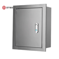 Boîtier de distribution encastré en acier inoxydable pour intérieur avec serrure à clé