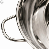 Marmite classique à double compartiment en acier inoxydable avec poignée métallique concentrique, compatible gaz et induction, pour la cuisson de soupes à la maison